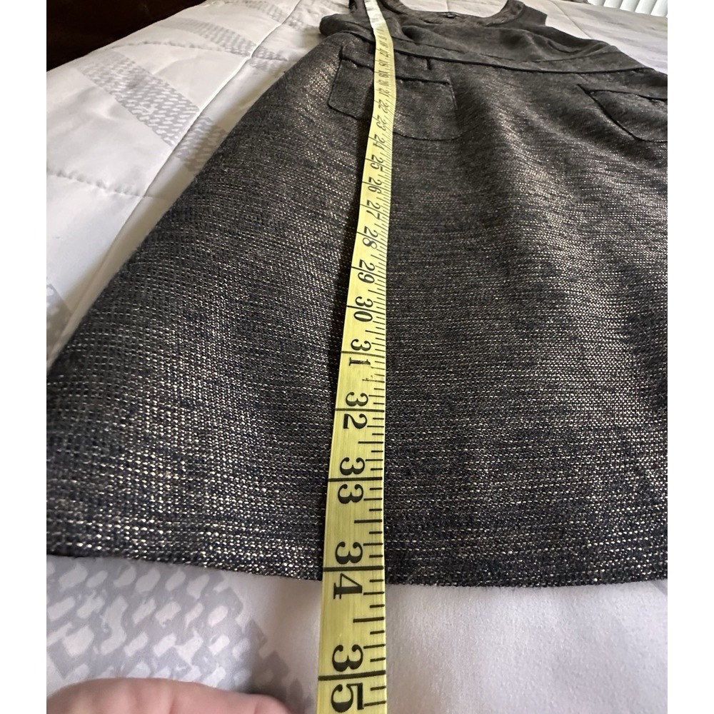 JOYO Metallic Gold & Black Tweed Shift Dress Size 38 US 4/6Wool Blend Retro - Picture 5 of 10